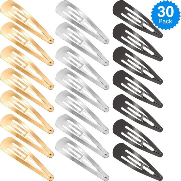 30 Pieces Metal Snap Barrettes for Women Large Hair Accessories Durable main image 6